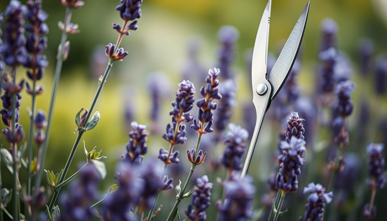 Schnittvorbereitung für Lavendel